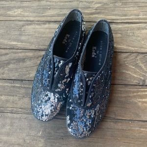 Alice & Olivia for Keds Blue Sequin Slip on (8)